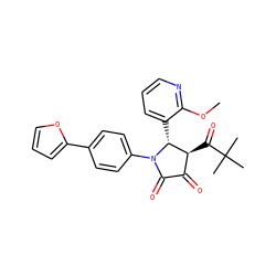 COc1ncccc1[C@@H]1[C@@H](C(=O)C(C)(C)C)C(=O)C(=O)N1c1ccc(-c2ccco2)cc1 ZINC000169695080