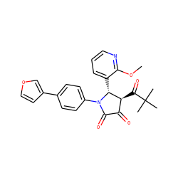 COc1ncccc1[C@@H]1[C@@H](C(=O)C(C)(C)C)C(=O)C(=O)N1c1ccc(-c2ccoc2)cc1 ZINC000169695084