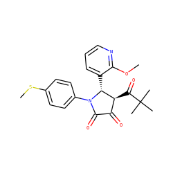 COc1ncccc1[C@@H]1[C@@H](C(=O)C(C)(C)C)C(=O)C(=O)N1c1ccc(SC)cc1 ZINC000169694962