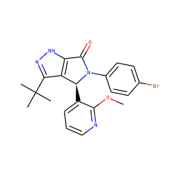 COc1ncccc1[C@H]1c2c(C(C)(C)C)n[nH]c2C(=O)N1c1ccc(Br)cc1 ZINC000096177217