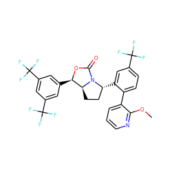 COc1ncccc1-c1ccc(C(F)(F)F)cc1[C@@H]1CC[C@H]2[C@@H](c3cc(C(F)(F)F)cc(C(F)(F)F)c3)OC(=O)N12 ZINC000169709047