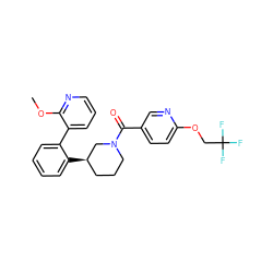COc1ncccc1-c1ccccc1[C@@H]1CCCN(C(=O)c2ccc(OCC(F)(F)F)nc2)C1 ZINC001772603545