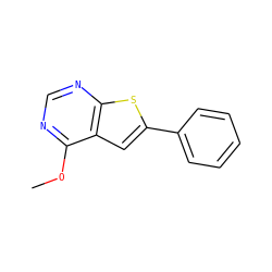 COc1ncnc2sc(-c3ccccc3)cc12 ZINC000000711228