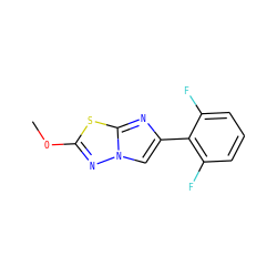 COc1nn2cc(-c3c(F)cccc3F)nc2s1 ZINC001772636119