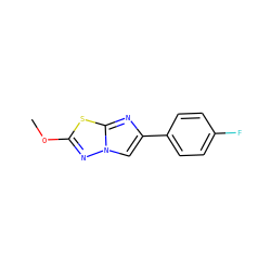 COc1nn2cc(-c3ccc(F)cc3)nc2s1 ZINC001772608164