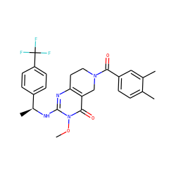 COn1c(N[C@@H](C)c2ccc(C(F)(F)F)cc2)nc2c(c1=O)CN(C(=O)c1ccc(C)c(C)c1)CC2 ZINC000113831849