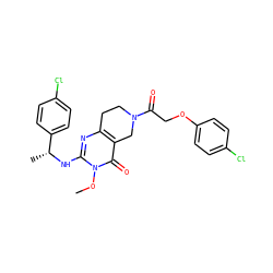 COn1c(N[C@H](C)c2ccc(Cl)cc2)nc2c(c1=O)CN(C(=O)COc1ccc(Cl)cc1)CC2 ZINC000113827588