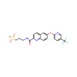 CS(=O)(=O)CCCNC(=O)c1ccc2cc(Oc3ccc(C(F)(F)F)cn3)ccc2n1 ZINC001772617829