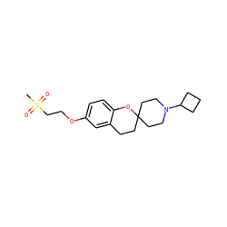 CS(=O)(=O)CCOc1ccc2c(c1)CCC1(CCN(C3CCC3)CC1)O2 ZINC000082158234