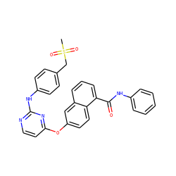CS(=O)(=O)Cc1ccc(Nc2nccc(Oc3ccc4c(C(=O)Nc5ccccc5)cccc4c3)n2)cc1 ZINC000653801235