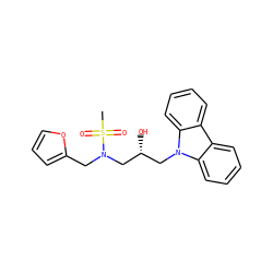 CS(=O)(=O)N(Cc1ccco1)C[C@H](O)Cn1c2ccccc2c2ccccc21 ZINC000001213348