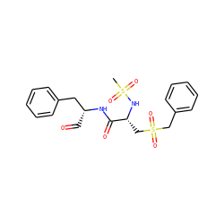 CS(=O)(=O)N[C@H](CS(=O)(=O)Cc1ccccc1)C(=O)N[C@H](C=O)Cc1ccccc1 ZINC000013780269