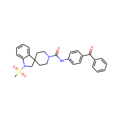 CS(=O)(=O)N1CC2(CCN(C(=O)Nc3ccc(C(=O)c4ccccc4)cc3)CC2)c2ccccc21 ZINC000045299173