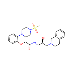 CS(=O)(=O)N1CCN(c2ccccc2OCC(=O)NC[C@@H](O)CN2CCc3ccccc3C2)CC1 ZINC001772616306