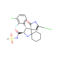 CS(=O)(=O)NC(=O)[C@@H]1NC2(CCCCC2)[C@@]2(C(=O)Nc3cc(Cl)ccc32)[C@H]1c1cccc(Cl)c1F ZINC000169700258