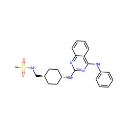 CS(=O)(=O)NC[C@H]1CC[C@H](Nc2nc(Nc3ccccc3)c3ccccc3n2)CC1 ZINC000253853694