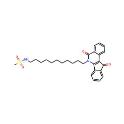 CS(=O)(=O)NCCCCCCCCCCCn1c2c(c3ccccc3c1=O)C(=O)c1ccccc1-2 ZINC000084671956