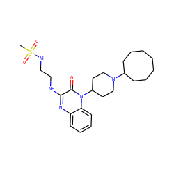 CS(=O)(=O)NCCNc1nc2ccccc2n(C2CCN(C3CCCCCCC3)CC2)c1=O ZINC000114709664