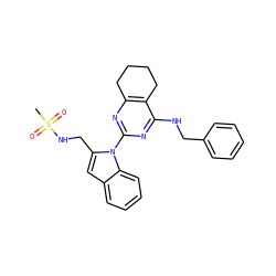 CS(=O)(=O)NCc1cc2ccccc2n1-c1nc2c(c(NCc3ccccc3)n1)CCCC2 ZINC000218993798