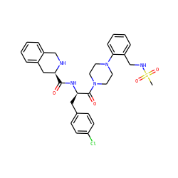 CS(=O)(=O)NCc1ccccc1N1CCN(C(=O)[C@@H](Cc2ccc(Cl)cc2)NC(=O)[C@H]2Cc3ccccc3CN2)CC1 ZINC000027858135