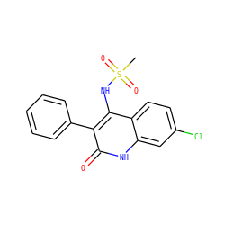 CS(=O)(=O)Nc1c(-c2ccccc2)c(=O)[nH]c2cc(Cl)ccc12 ZINC000013761230