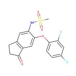 CS(=O)(=O)Nc1cc2c(cc1Oc1ccc(F)cc1F)C(=O)CC2 ZINC000000537736