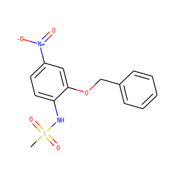 CS(=O)(=O)Nc1ccc([N+](=O)[O-])cc1OCc1ccccc1 ZINC000035324154