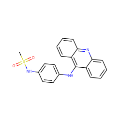 CS(=O)(=O)Nc1ccc(Nc2c3ccccc3nc3ccccc23)cc1 ZINC000003954450