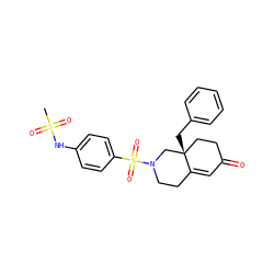 CS(=O)(=O)Nc1ccc(S(=O)(=O)N2CCC3=CC(=O)CC[C@@]3(Cc3ccccc3)C2)cc1 ZINC000028953701