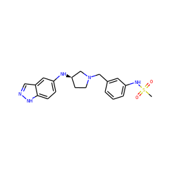 CS(=O)(=O)Nc1cccc(CN2CC[C@@H](Nc3ccc4[nH]ncc4c3)C2)c1 ZINC000114332118
