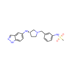 CS(=O)(=O)Nc1cccc(CN2CC[C@H](Nc3ccc4[nH]ncc4c3)C2)c1 ZINC000114332116