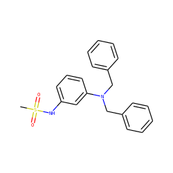 CS(=O)(=O)Nc1cccc(N(Cc2ccccc2)Cc2ccccc2)c1 ZINC000026287026