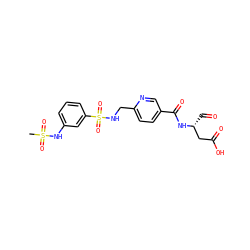 CS(=O)(=O)Nc1cccc(S(=O)(=O)NCc2ccc(C(=O)N[C@H](C=O)CC(=O)O)cn2)c1 ZINC000013491976