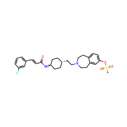 CS(=O)(=O)Oc1ccc2c(c1)CCN(CC[C@H]1CC[C@H](NC(=O)/C=C/c3cccc(F)c3)CC1)CC2 ZINC000299846873