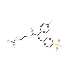 CS(=O)(=O)c1ccc(/C=C(/C(=O)OCCO[N+](=O)[O-])c2ccc(F)cc2)cc1 ZINC000029059686