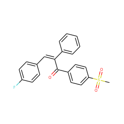CS(=O)(=O)c1ccc(C(=O)/C(=C\c2ccc(F)cc2)c2ccccc2)cc1 ZINC000064553780