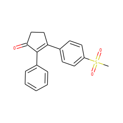 CS(=O)(=O)c1ccc(C2=C(c3ccccc3)C(=O)CC2)cc1 ZINC000013796645