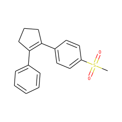 CS(=O)(=O)c1ccc(C2=C(c3ccccc3)CCC2)cc1 ZINC000013739713