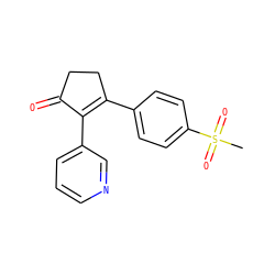 CS(=O)(=O)c1ccc(C2=C(c3cccnc3)C(=O)CC2)cc1 ZINC000000007002