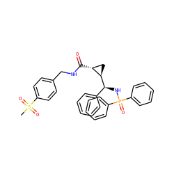 CS(=O)(=O)c1ccc(CNC(=O)[C@@H]2C[C@H]2[C@@H](NP(=O)(c2ccccc2)c2ccccc2)c2ccccc2)cc1 ZINC000064664315