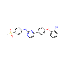 CS(=O)(=O)c1ccc(Nc2nccc(-c3ccc(Oc4ccccc4N)cc3)n2)cc1 ZINC001772631169