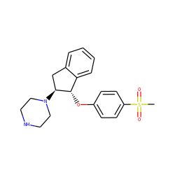 CS(=O)(=O)c1ccc(O[C@H]2c3ccccc3C[C@@H]2N2CCNCC2)cc1 ZINC000147752072