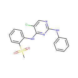 CS(=O)(=O)c1ccccc1Nc1nc(Nc2ccccc2)ncc1Cl ZINC000063540072