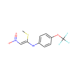 CS/C(=C\[N+](=O)[O-])Nc1ccc(OC(F)(F)F)cc1 ZINC000005211183
