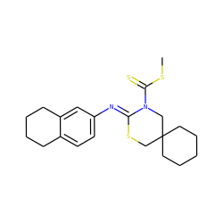 CSC(=S)N1CC2(CCCCC2)CS/C1=N\c1ccc2c(c1)CCCC2 ZINC000028822635
