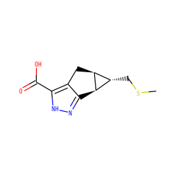 CSC[C@@H]1[C@H]2c3n[nH]c(C(=O)O)c3C[C@@H]12 ZINC000084688204