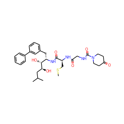 CSC[C@H](NC(=O)CNC(=O)N1CCC(=O)CC1)C(=O)N[C@@H](Cc1cccc(-c2ccccc2)c1)[C@@H](O)[C@@H](O)CC(C)C ZINC000026579712