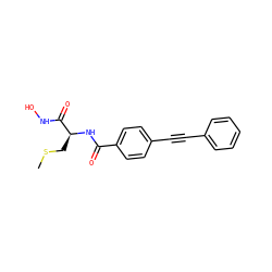 CSC[C@H](NC(=O)c1ccc(C#Cc2ccccc2)cc1)C(=O)NO ZINC000096910103