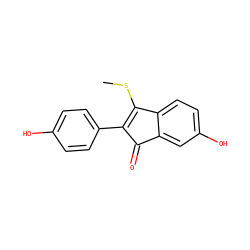 CSC1=C(c2ccc(O)cc2)C(=O)c2cc(O)ccc21 ZINC000028477057