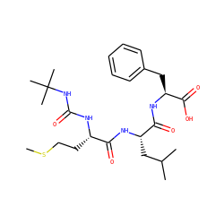 CSCC[C@H](NC(=O)NC(C)(C)C)C(=O)N[C@@H](CC(C)C)C(=O)N[C@@H](Cc1ccccc1)C(=O)O ZINC000013746817
